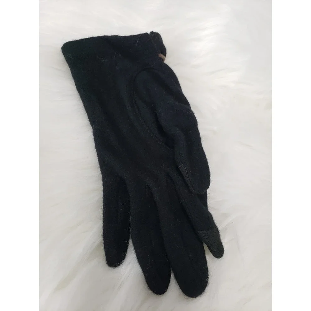 NEW SZ MEDIUM WOOL BLEND TOUCH GLOVES DRIVING ralph lauren black old money prep